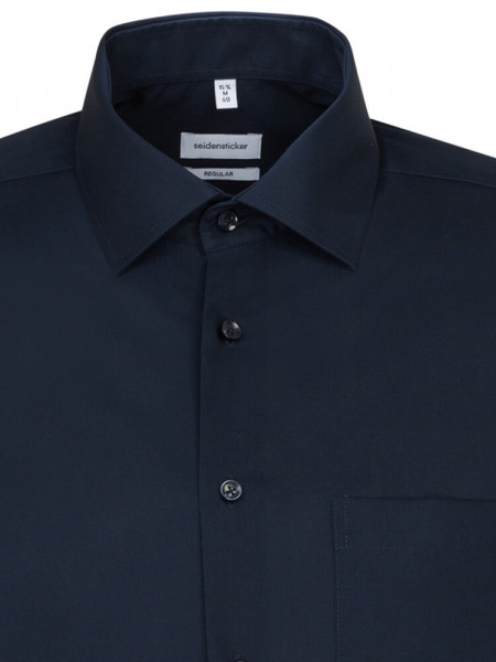 SEIDENSTICKER Regular Fit Overhemd Marine Business Kent Popeline - Weergave 2