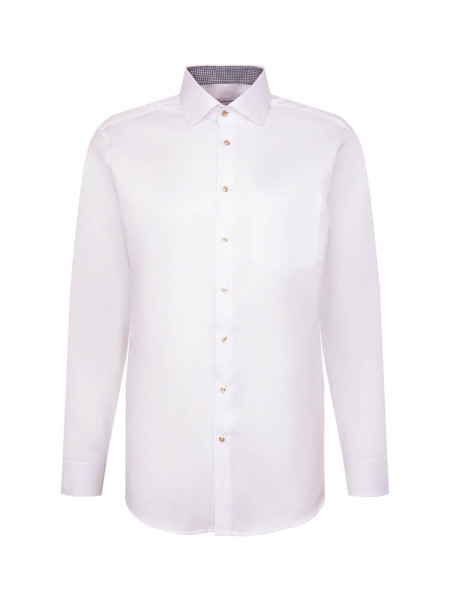 SEIDENSTICKER Regular Fit Overhemd Lichtbeige New Kent Struktur