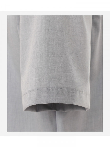 CASAMODA Comfort Fit Overhemd Lichtgrijs Kent Popeline - Weergave 2