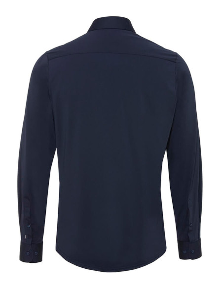 PURE Extra Slim Fit Overhemd Donkerblauw Haifisch Jersey