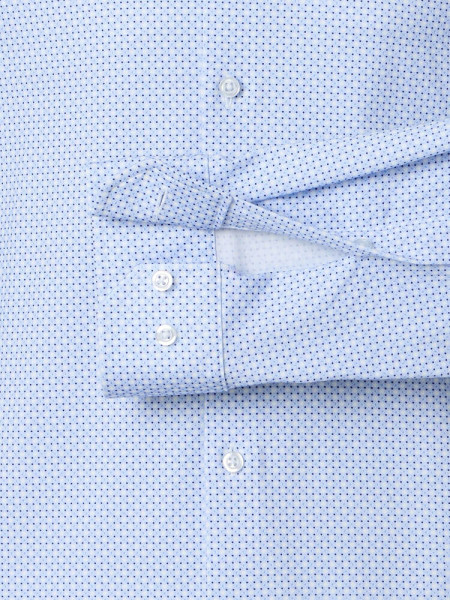 VENTI Slim Fit Overhemd Lichtblauw Kent Jersey - Weergave 2