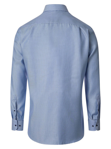 VENTI Comfort Fit Overhemd Medium blauw Kent Struktur