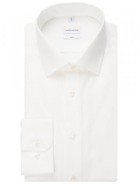 SEIDENSTICKER Slim Fit Overhemd Lichtbeige Business Kent Popeline - Weergave 4