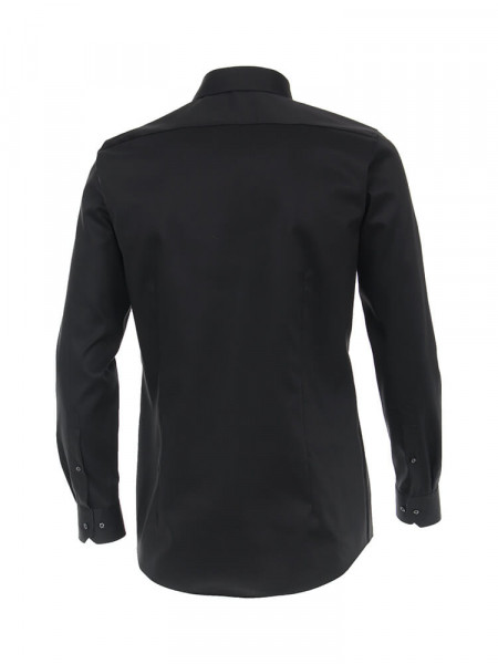 VENTI Slim Fit Overhemd Zwart Kent Twill