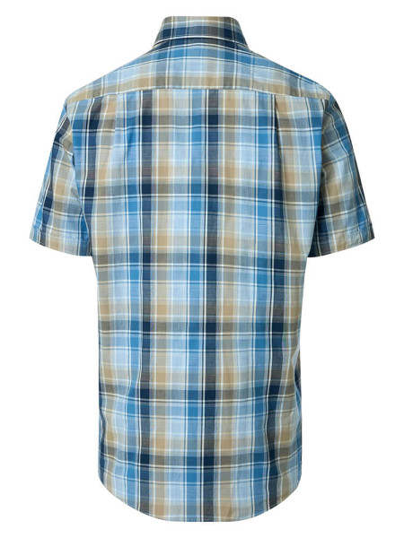 REDMOND Comfort Fit Overhemd Lichtblauw Button-Down Hyperflex Dobby