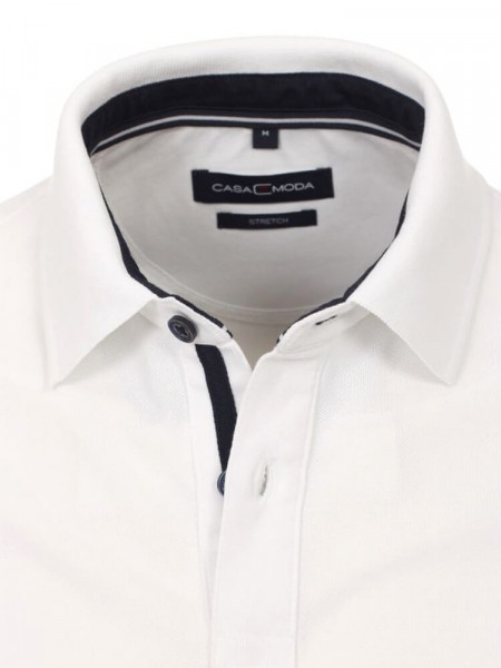 CASAMODA Polo Wit Piqué - Weergave 1