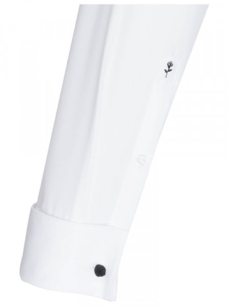 SEIDENSTICKER Slim Fit Overhemd Wit Kläppchen Popeline - Weergave 1