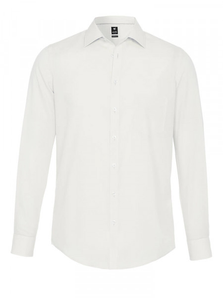 PURE Regular Fit Overhemd Lichtbeige Kent Popeline - Weergave 1