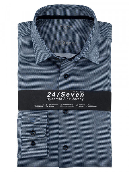 OLYMP Luxor 24/Seven modern fit jersey overhemd