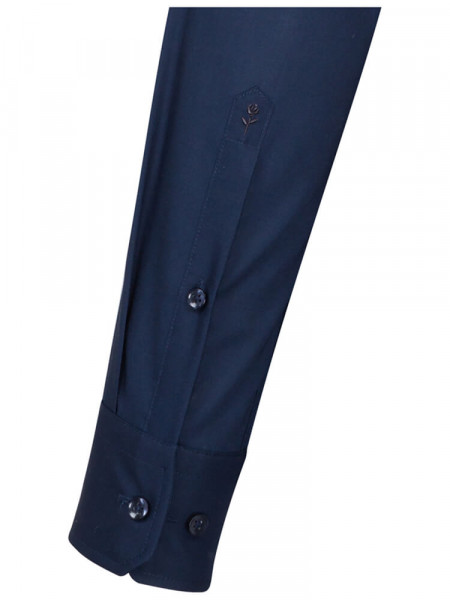 SEIDENSTICKER Slim Fit Overhemd Marine Business Kent Popeline - Weergave 1