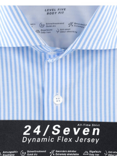 OLYMP Slim Fit Overhemd Donkerblauw Kent Jersey - Weergave 1