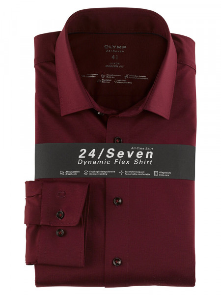 OLYMP Luxor 24/Seven modern fit jersey overhemd