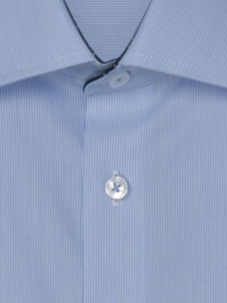SEIDENSTICKER Regular Fit Overhemd Lichtblauw Business Kent Popeline - Weergave 2