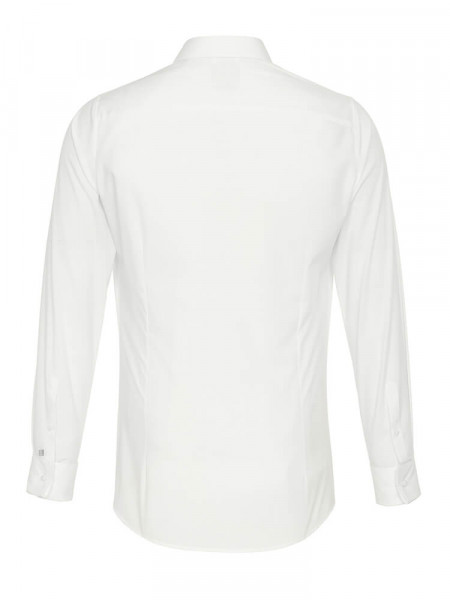 PURE Extra Slim Fit Overhemd Lichtbeige Haifisch Popeline