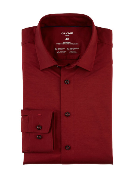 OLYMP Luxor 24/Seven modern fit jersey overhemd