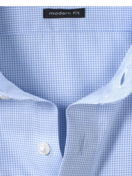 OLYMP Regular Fit Overhemd Lichtblauw New Kent Popeline - Weergave 1