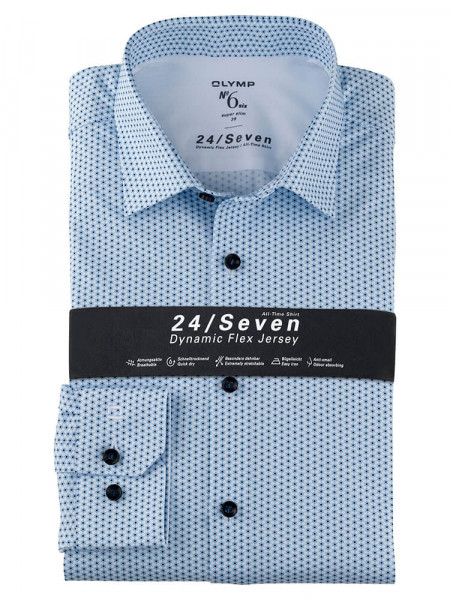 OLYMP No. Six 24/Seven super slim jersey overhemd
