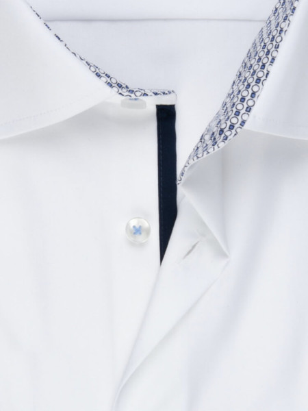 SEIDENSTICKER Tailored Fit Overhemd Wit Business Kent Popeline - Weergave 2