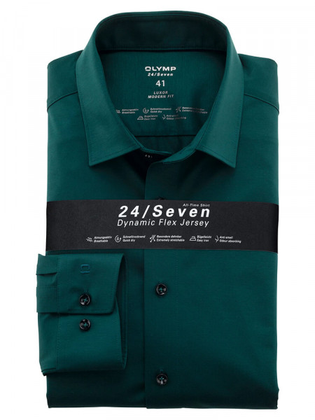 OLYMP Luxor 24/Seven modern fit jersey overhemd
