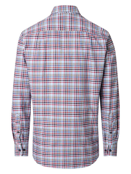 REDMOND Comfort Fit Overhemd Red Button-Down Fein Oxford