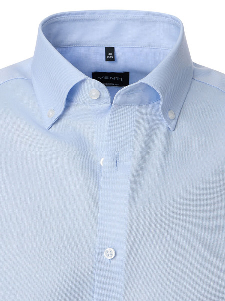 VENTI Regular Fit Overhemd Lichtblauw Button-Down Fein Oxford - Weergave 1
