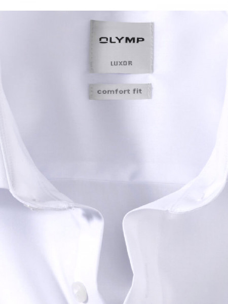 OLYMP Comfort Fit Overhemd Wit New Kent Popeline - Weergave 1
