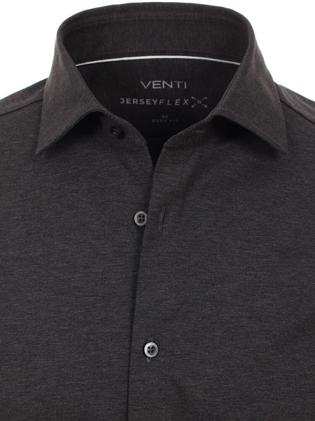 VENTI Slim Fit Overhemd Antraciet Kent Jersey - Weergave 1