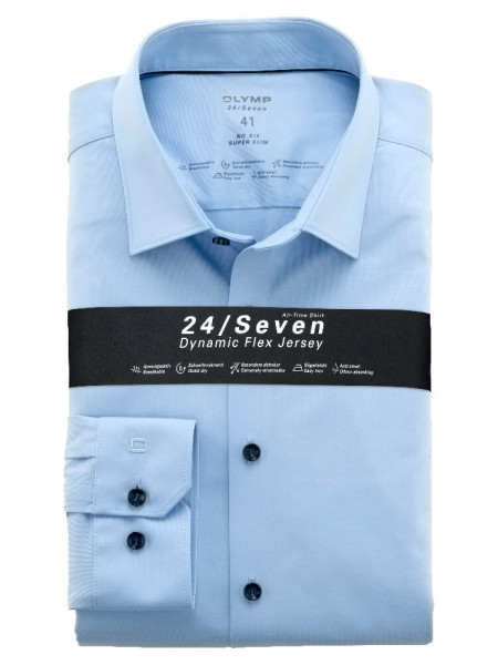 OLYMP No. Six 24/Seven super slim jersey overhemd