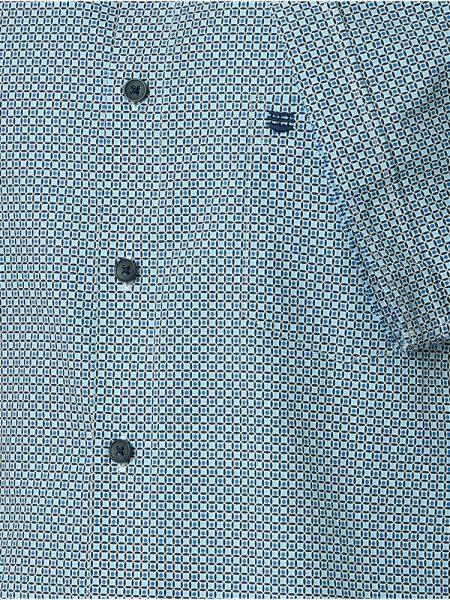 REDMOND Comfort Fit Overhemd Lichtblauw Kent Print - Weergave 2