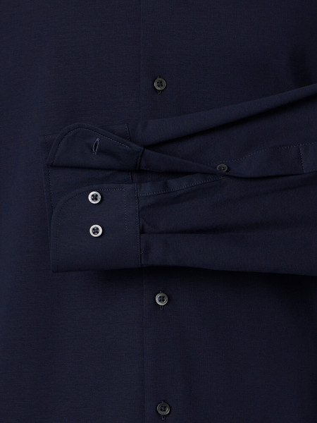 VENTI Comfort Fit Overhemd Donkerblauw Kent Jersey - Weergave 2