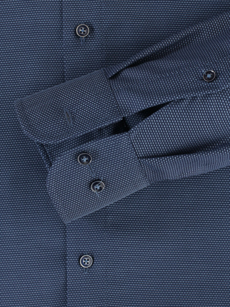 CASAMODA Regular Fit Overhemd Donkerblauw Kent Natté - Weergave 2