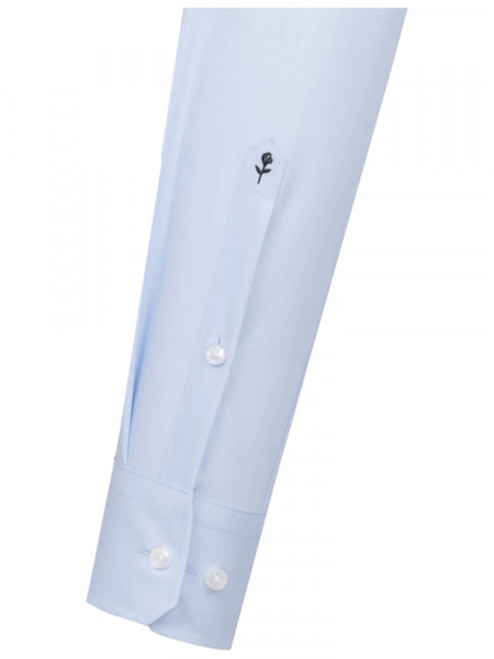 SEIDENSTICKER Regular Fit Overhemd Lichtblauw Business Kent Popeline - Weergave 1