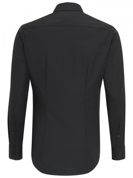 SEIDENSTICKER Extra Slim Fit Overhemd Zwart Business Kent Popeline