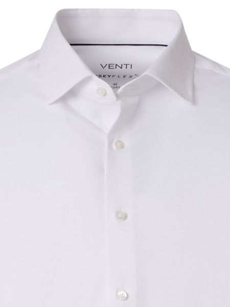 VENTI Comfort Fit Overhemd Wit Kent Jersey - Weergave 1