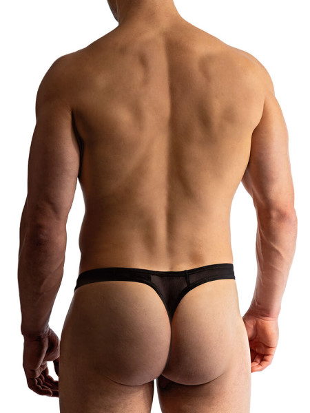 MANSTORE Regular Fit Zwart Microfaser