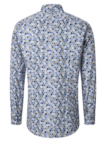 VENTI Regular Fit Overhemd Lichtblauw Kent Popeline