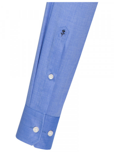 SEIDENSTICKER Tailored Fit Overhemd Medium blauw Business Kent Fil à Fil - Weergave 1