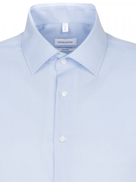 SEIDENSTICKER Tailored Fit Overhemd Lichtblauw Business Kent Fil à Fil - Weergave 2