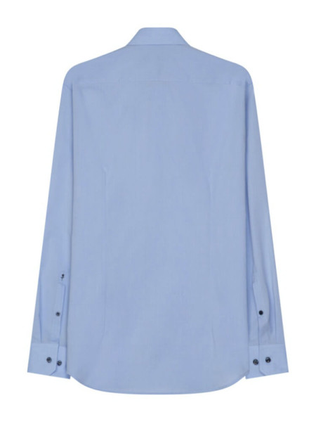 SEIDENSTICKER Tailored Fit Overhemd Lichtblauw Business Kent Fil à Fil