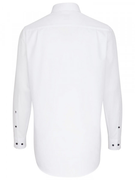 SEIDENSTICKER Regular Fit Overhemd Wit Business Kent Popeline