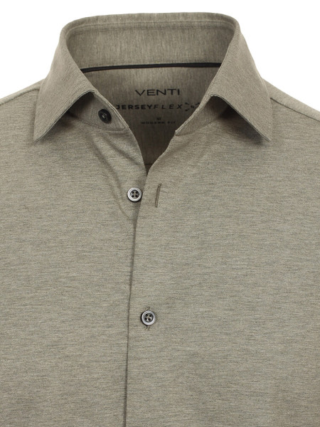 VENTI Regular Fit Overhemd Groen Kent Jersey - Weergave 1