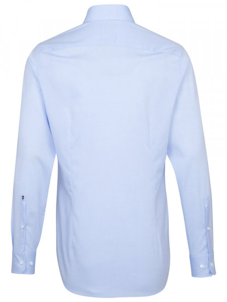 SEIDENSTICKER Tailored Fit Overhemd Lichtblauw Business Kent Chambray
