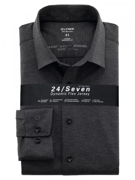 OLYMP Luxor 24/Seven modern fit jersey overhemd