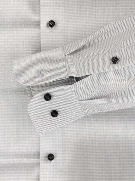 CASAMODA Comfort Fit Overhemd Lichtgrijs Kent Struktur - Weergave 2