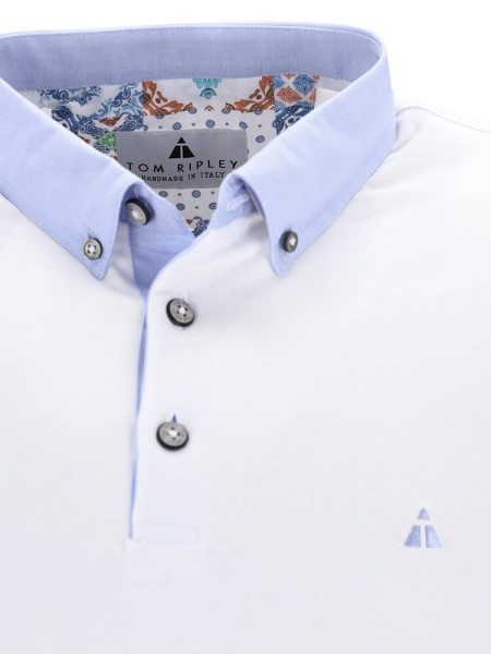 TOM RIPLEY Polo Wit Extrafeine Qualität - Weergave 1
