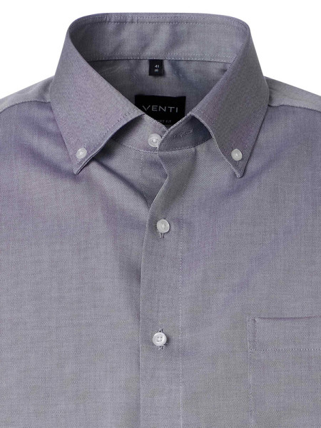 VENTI Comfort Fit Overhemd Rook blauw Button-Down Fein Oxford - Weergave 1