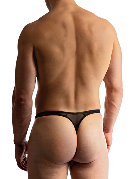 MANSTORE Regular Fit Zwart Microfaser