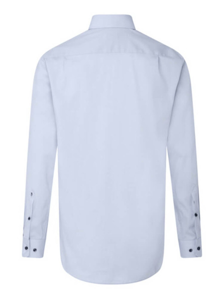 SEIDENSTICKER Regular Fit Overhemd Lichtblauw Business Kent Fil à Fil