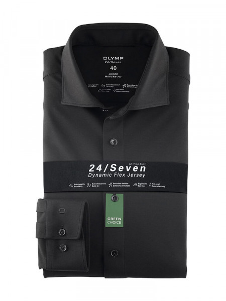 OLYMP Luxor 24/Seven modern fit jersey overhemd