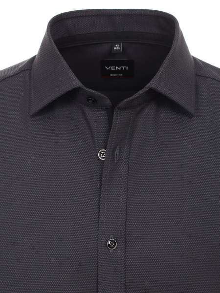 VENTI Slim Fit Overhemd Antraciet Kent Easy Care  - Weergave 1
